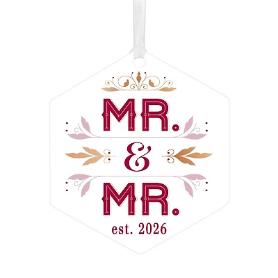 Mr. & Mr. Metal Personalized Ornament, Custom Text for only USD 17.99 | Hallmark