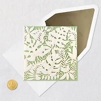 White Tropical Leaves on Mint Green Blank Card for only USD 8.59 | Hallmark