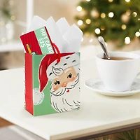 4.6" Smiling Santa on Green Christmas Gift Card Holder Mini Bag for only USD 2.49 | Hallmark