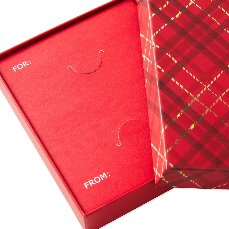 Red Plaid Holiday Gift Card Holder Box for only USD 4.99 | Hallmark