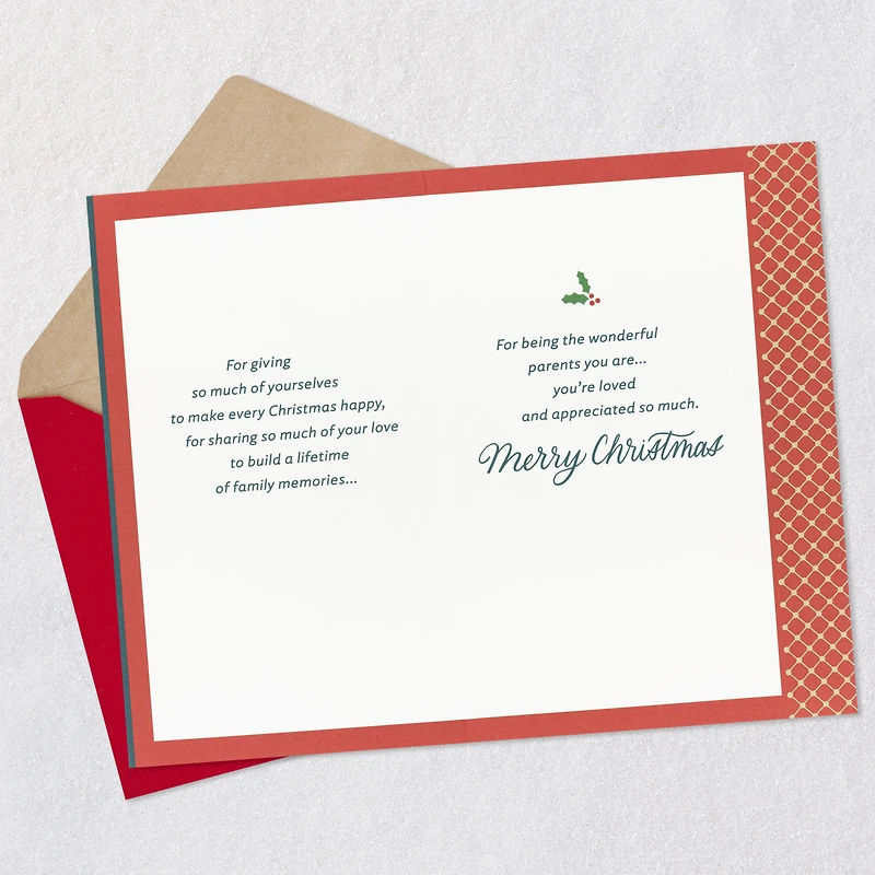 You're Loved and Appreciated Christmas Card for Mom and Dad From Us for only USD 5.99 | Hallmark