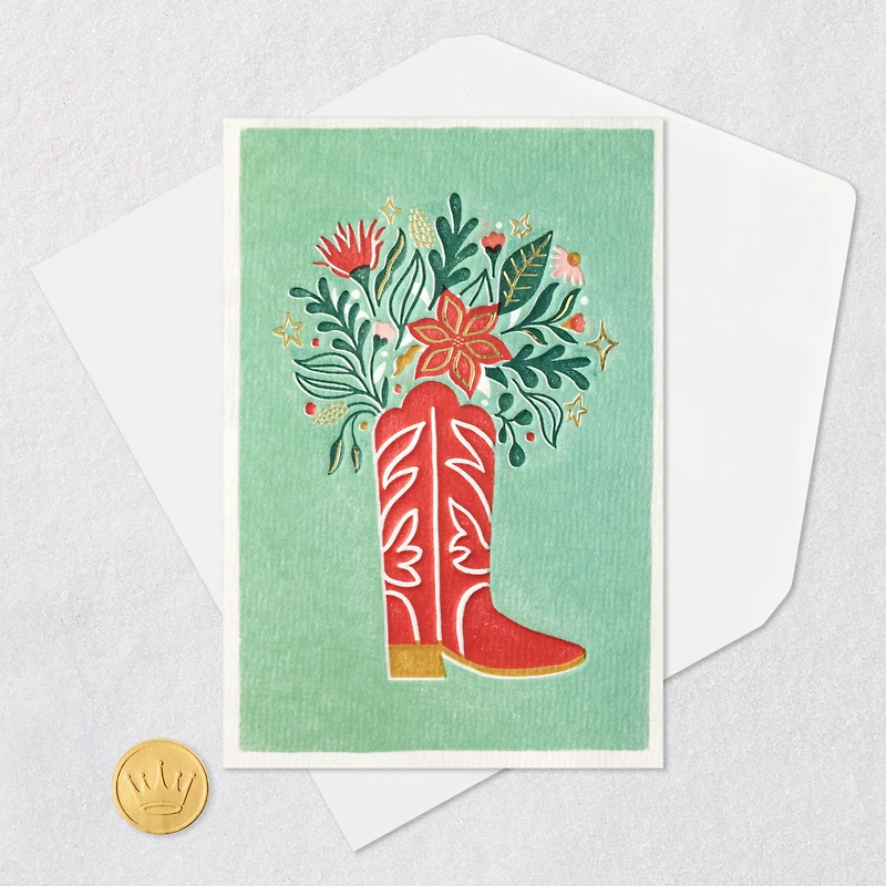Hallmark x Opry® Holiday Bouquet in Boot Blank Card for only USD 4.99 | Hallmark