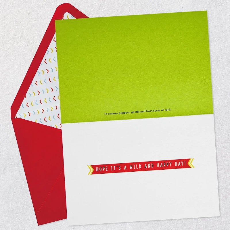 A Wild and Happy Day Birthday Card for Kids With Finger Puppets for only USD 8.59 | Hallmark