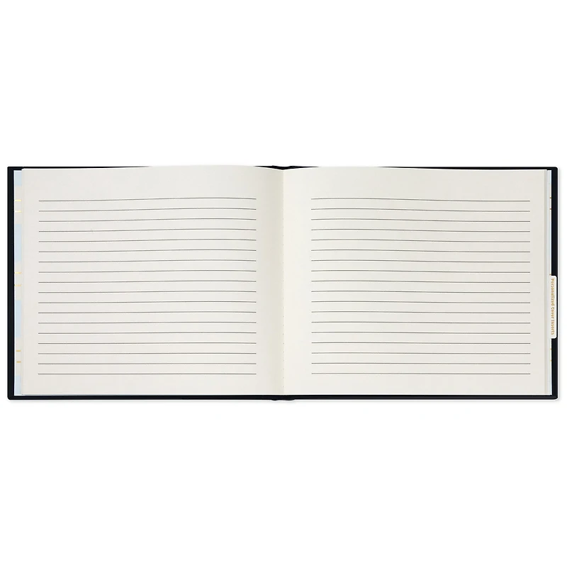 Gold on Navy Linen Customizable Guest Book for only USD 26.99 | Hallmark