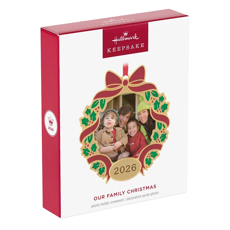 Our Family Christmas 2026 Photo Frame Metal Ornament for only USD 24.99 | Hallmark