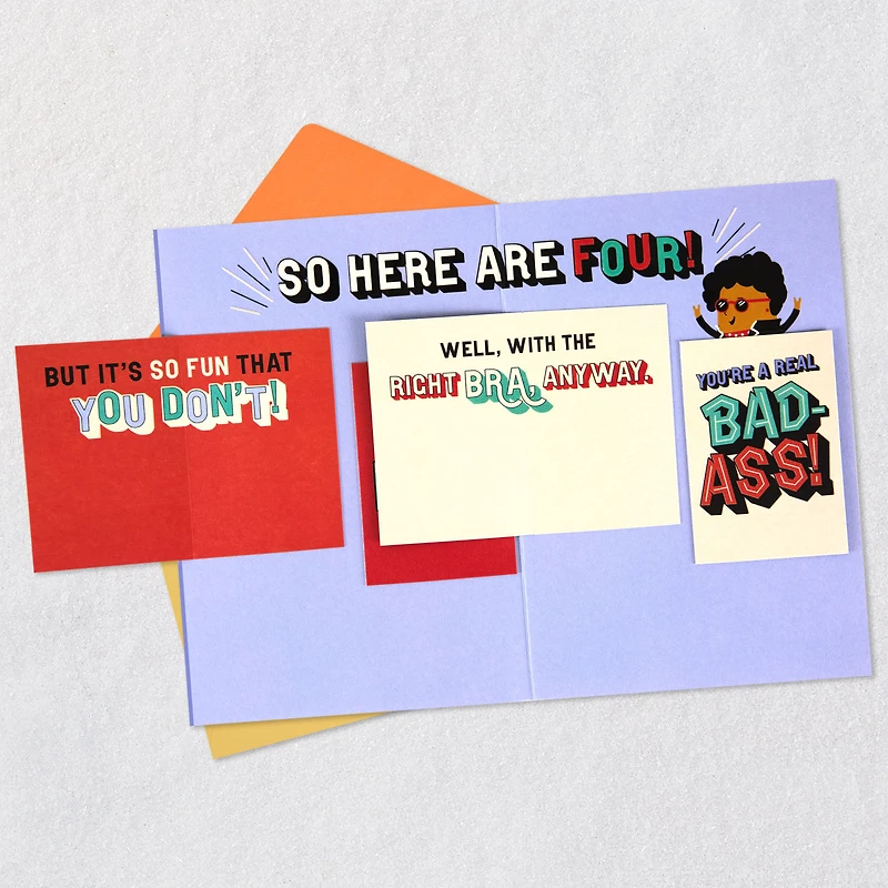 A Bad-Ass, Smart-Ass, Kick Ass Lady Birthday Card With Mini Cards for Her for only USD 5.59 | Hallmark
