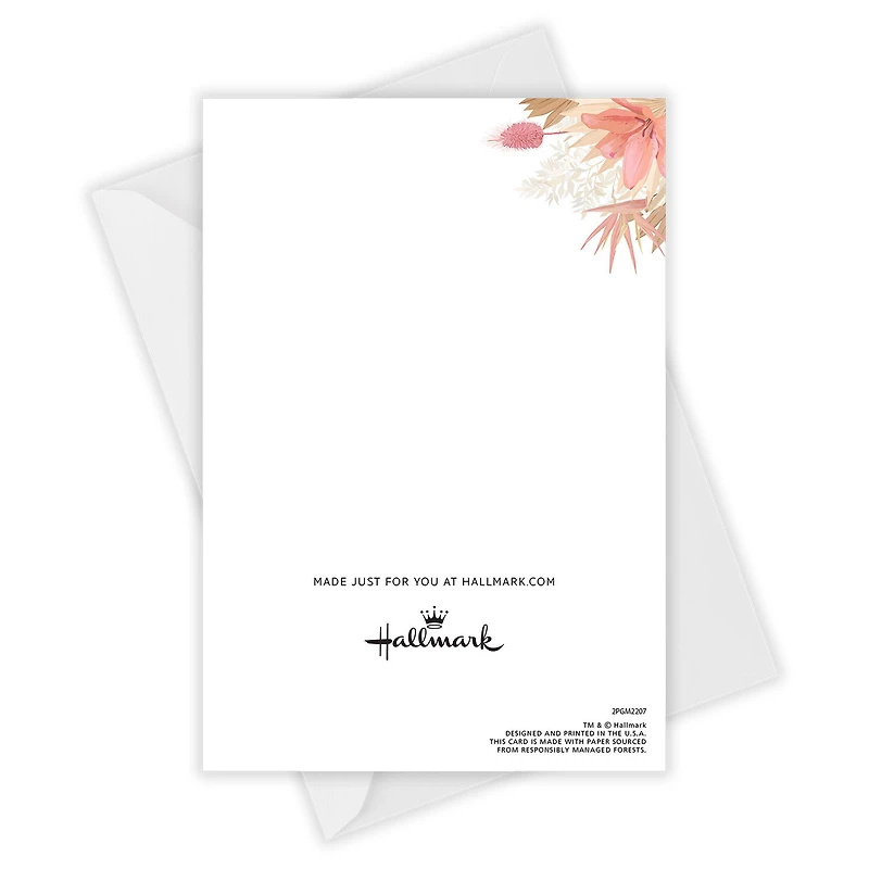 Gold Arch & Pink Flowers Custom Wedding Card for only USD 4.99 | Hallmark