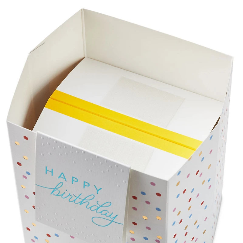 Build-a-Bouquet Happy Birthday Confetti Pop-Up Paper Vase With Mini Card for only USD 4.99 | Hallmark