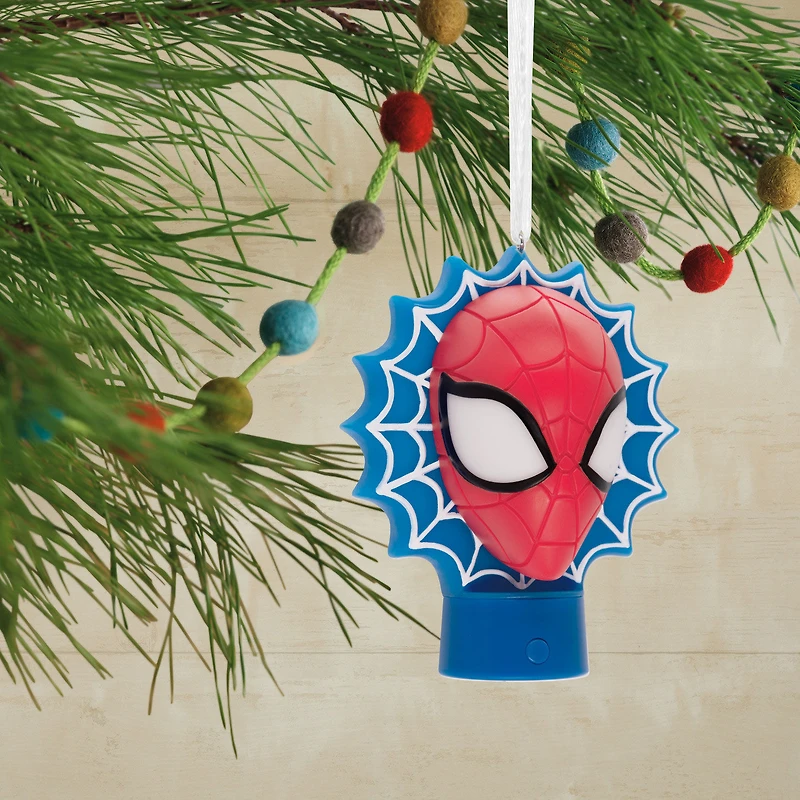 Marvel Spider-Man Face on Web Hallmark Ornament With Light for only USD 14.99 | Hallmark