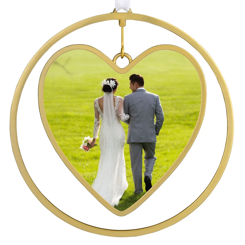 Gold Heart Metal Personalized Ornament, Custom Photo for only USD 30.99 | Hallmark