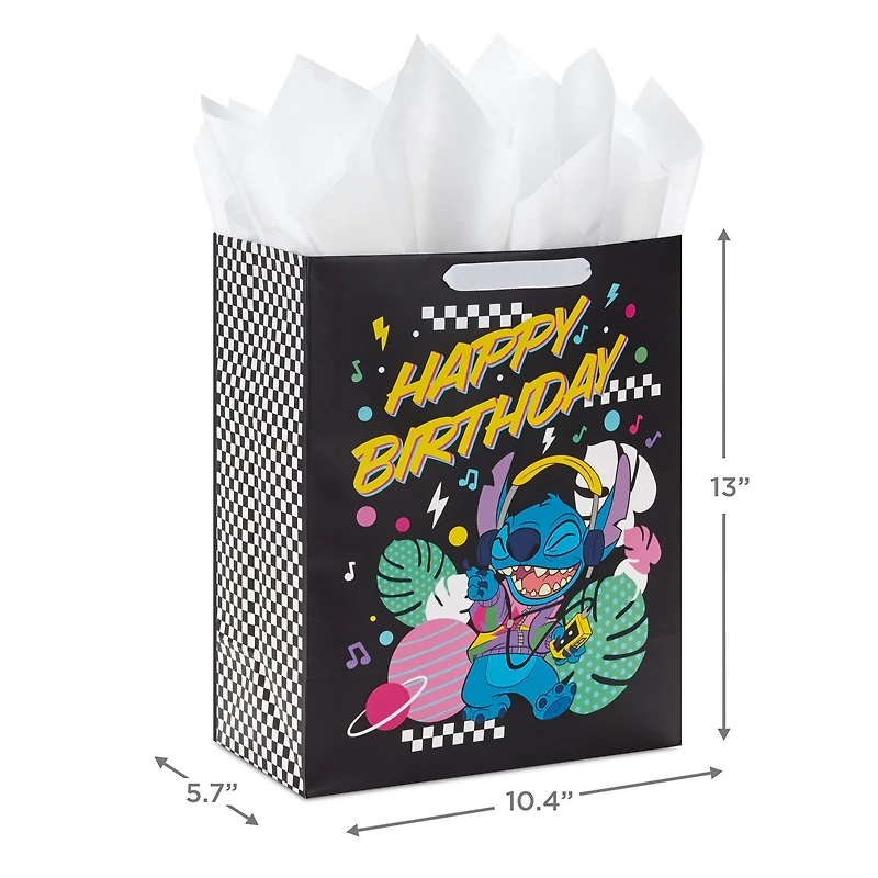 13" Disney Stitch Music Fun Large Gift Bag With Tissue Paper for only USD 6.99 | Hallmark