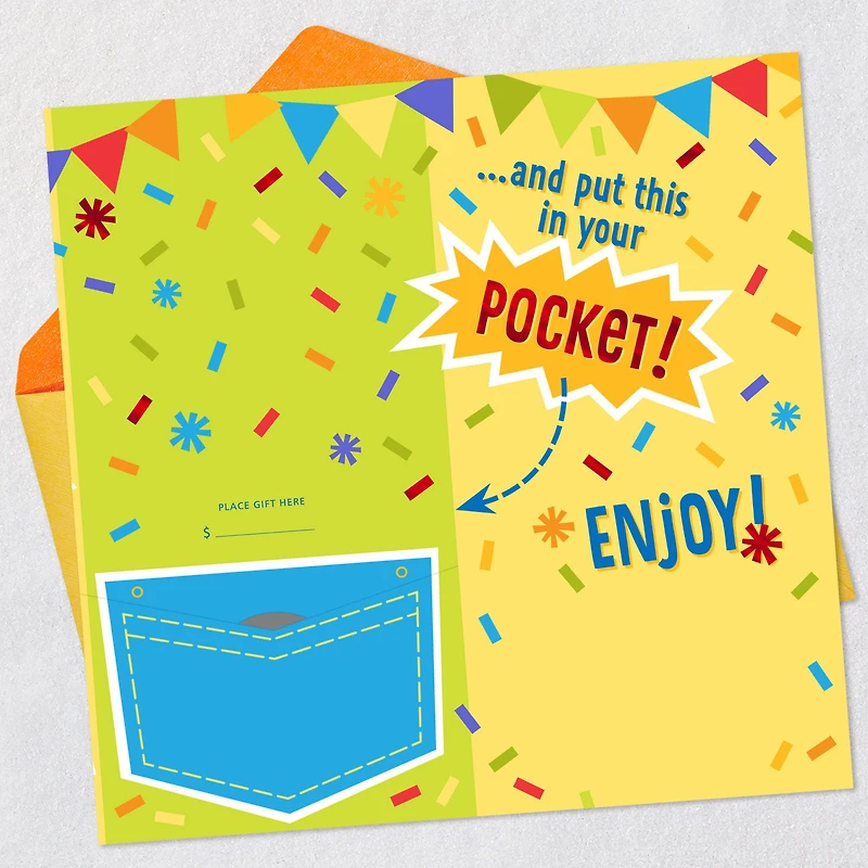 Put this in Your Pocket Money Holder Birthday Card for Kids for only USD 2.99 | Hallmark