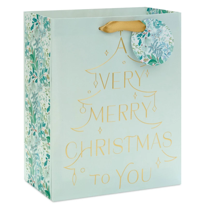 9.6" A Very Merry Christmas Mint Green Medium Gift Bag for only USD 3.99 | Hallmark