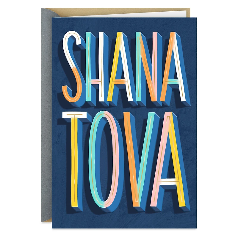 Shana Tova Colorful Lettering Rosh Hashanah Card for only USD 3.99 | Hallmark