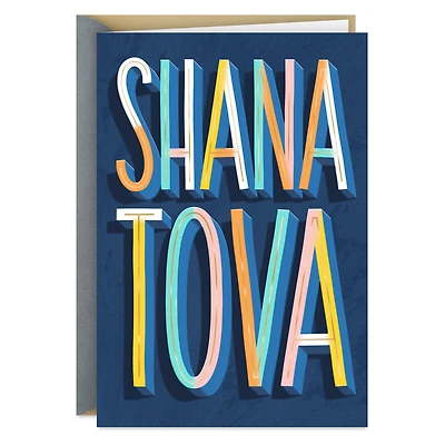 Shana Tova Colorful Lettering Rosh Hashanah Card for only USD 3.99 | Hallmark