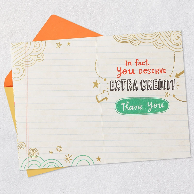 You Deserve Extra Credit Thank-You Card for Teacher for only USD 4.59 | Hallmark