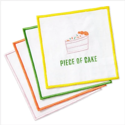 Piece of Cake Assorted Fabric Beverage Napkins, Set of 4 for only USD 19.99 | Hallmark