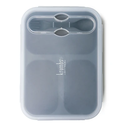 Krumbs Kitchen Gray Collapsible Silicone Meal Prep Container for only USD 18.99 | Hallmark