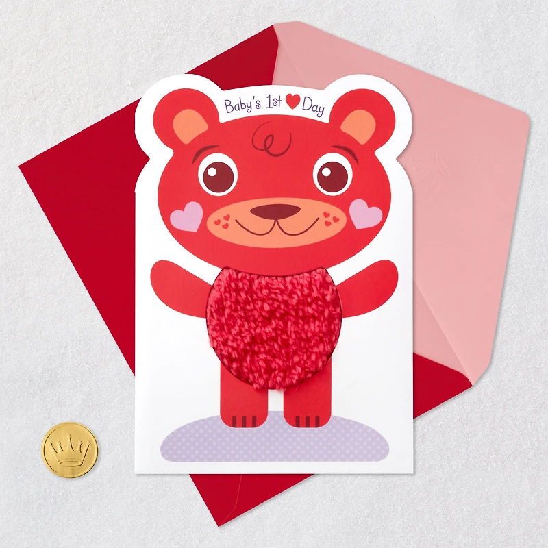 Cute Red Bear Baby's First Valentine's Day Card for only USD 4.99 | Hallmark