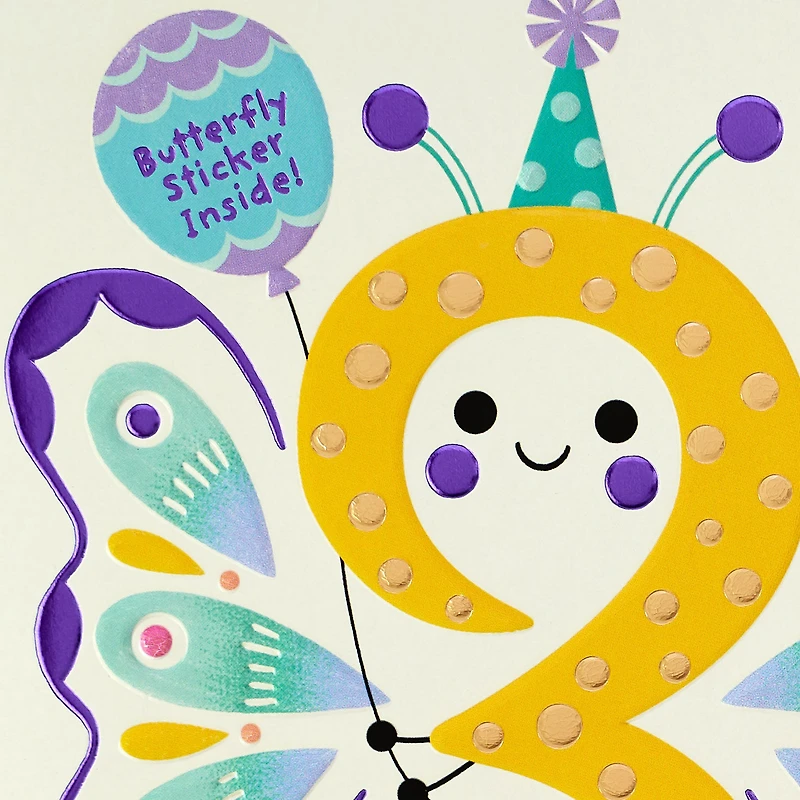 Bright and Delightful Butterfly 3rd Birthday Card With Sticker for only USD 4.59 | Hallmark