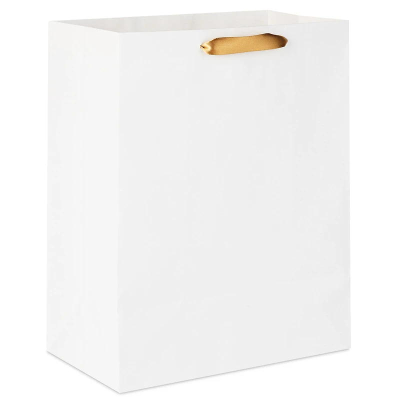 13" Merry Christmas Gold Calligraphy on White Large Gift Bag for only USD 4.99 | Hallmark