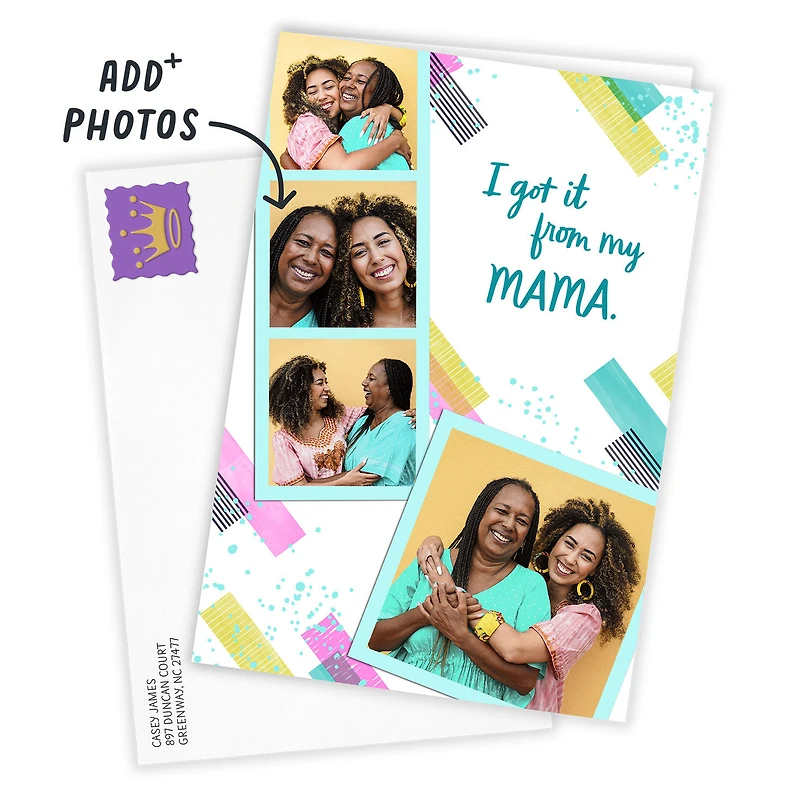 Got It From My Mama Photo Strip Custom Mother's Day Card for only USD 4.99 | Hallmark