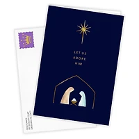 Let Us Adore Him Religious Custom Christmas Card for only USD 4.99 | Hallmark