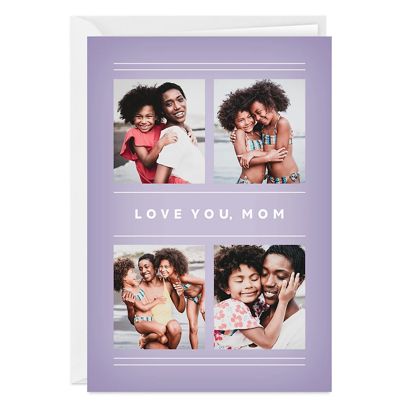 Photo Frames on Purple Custom Card for only USD 4.99 | Hallmark
