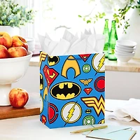 9.6" DC™ Super Hero Icons on Blue Medium Gift Bag for only USD 3.99 | Hallmark