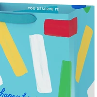 13" Happy Birthday and Confetti Stripes on Blue Large Gift Bag for only USD 4.99 | Hallmark