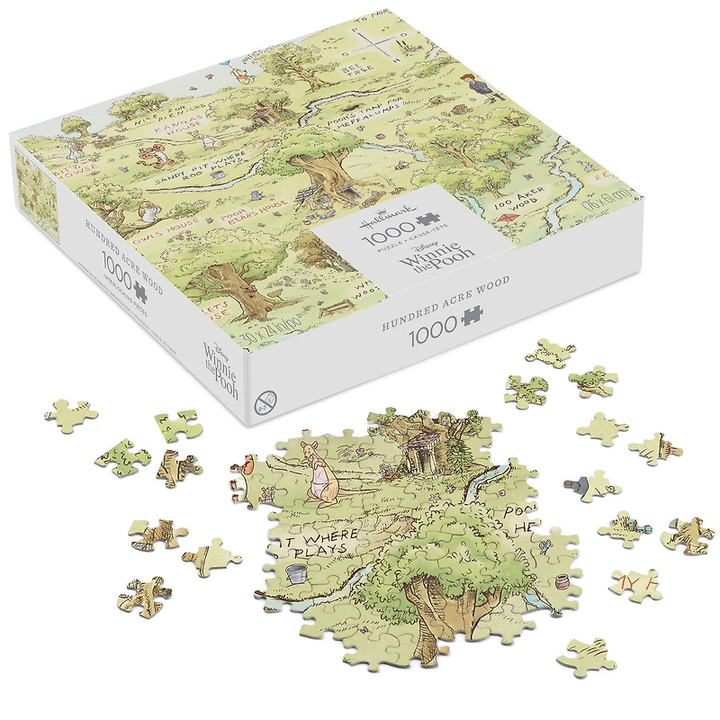 Disney Winnie the Pooh Hundred Acre Wood Map 1000-Piece Puzzle for only USD 24.99 | Hallmark