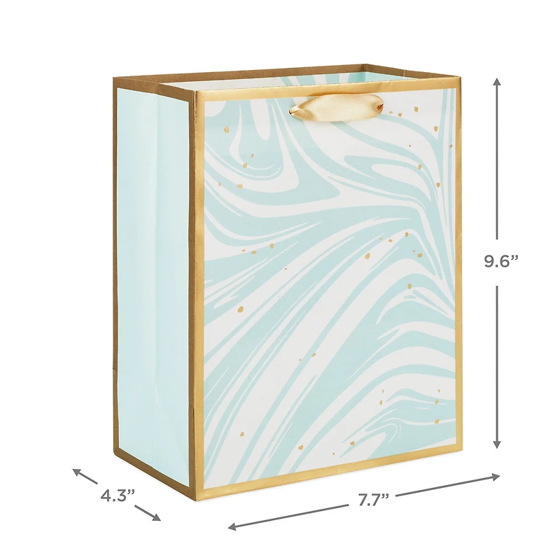 9.6" Marbled Aqua Medium Gift Bag for only USD 3.99 | Hallmark