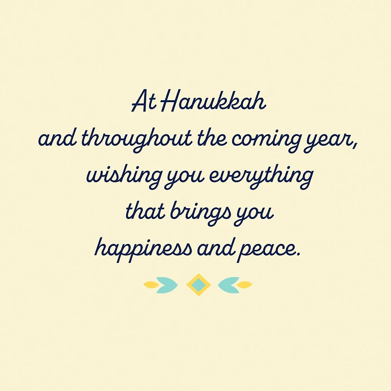 Wishing You Happiness and Peace Hanukkah Card for only USD 0.99 | Hallmark