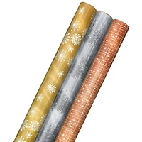 Mixed Metallics 3-Pack Holiday Wrapping Paper Assortment, 60 sq. ft. for only USD 14.99 | Hallmark