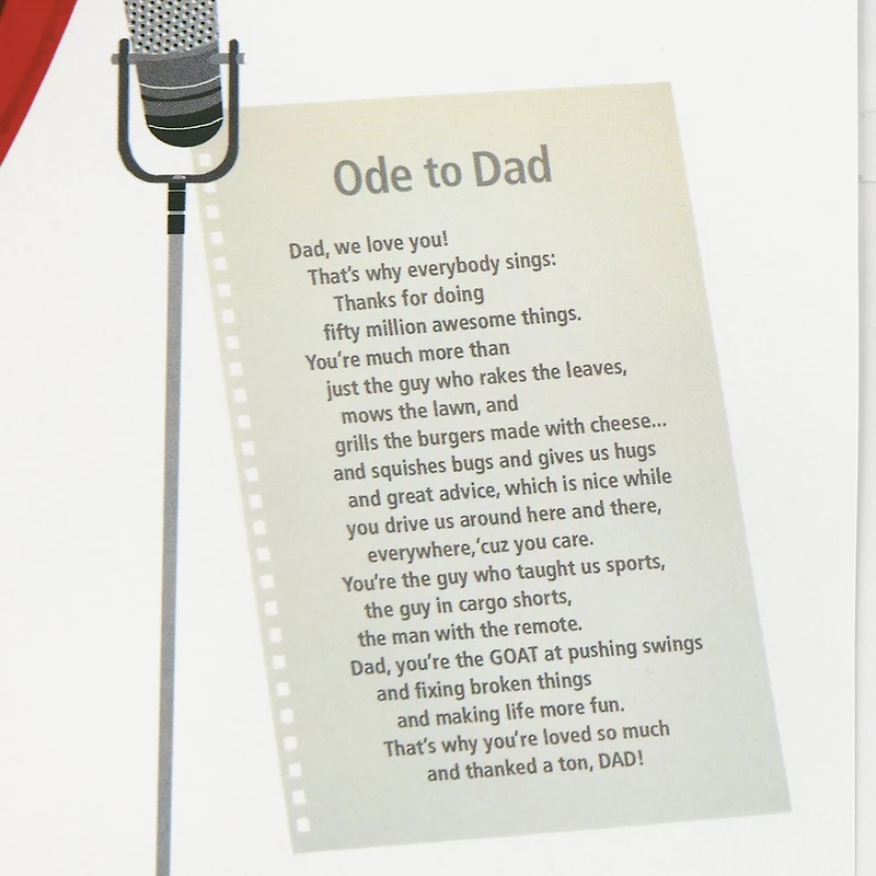 An Ode to Dad Funny Musical Birthday Card for only USD 6.59 | Hallmark