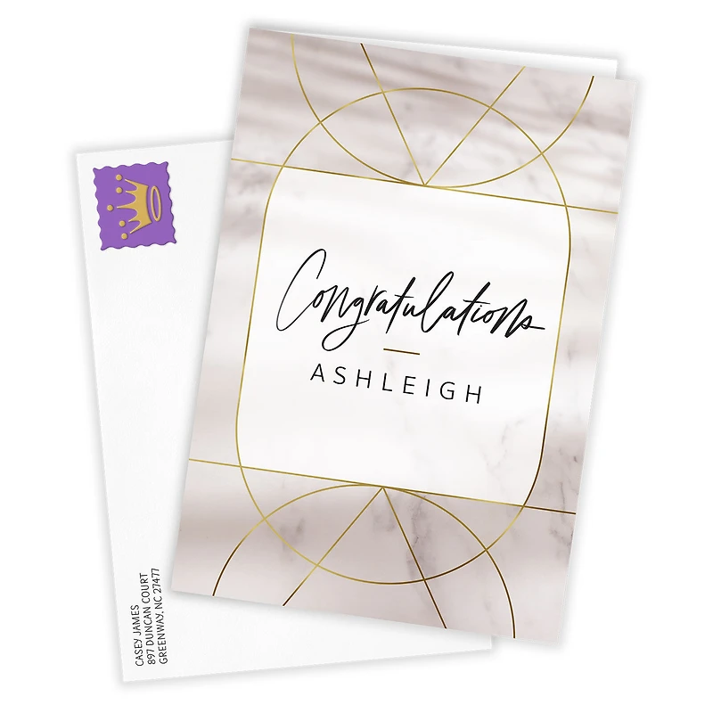 Personalized Gold Accents on Marble Card for only USD 4.99 | Hallmark