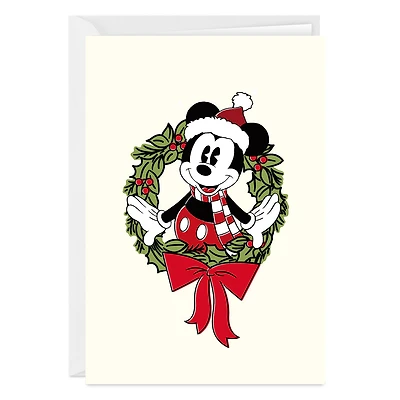 Disney Mickey Mouse in Wreath Custom Christmas Card for only USD 4.99 | Hallmark