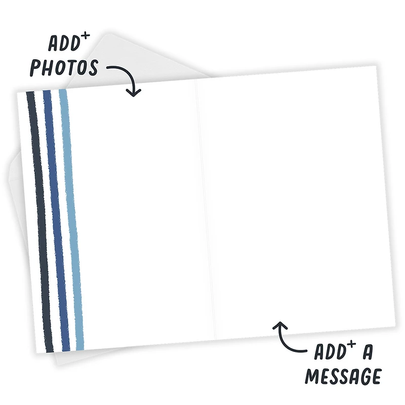 Personalized Navy Heart Frame Photo Card for only USD 4.99 | Hallmark
