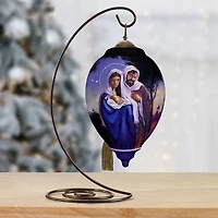 Ne'Qwa Art O Holy Night Mary, Joseph and Jesus Glass Christmas Ornament for only USD 55.00 | Hallmark