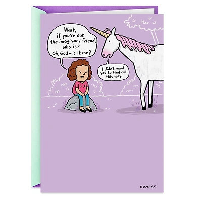 Glad You're Not Imaginary Funny Birthday Card for Friend for only USD 3.99 | Hallmark