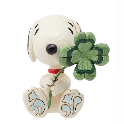 Jim Shore Peanuts Snoopy With Four-Leaf Clover Mini Figurine, 2.6" for only USD 31.00 | Hallmark