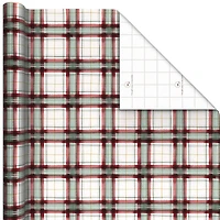 Farmhouse Plaid on White Christmas Wrapping Paper Roll, 22.5 sq. ft. for only USD 4.99 | Hallmark