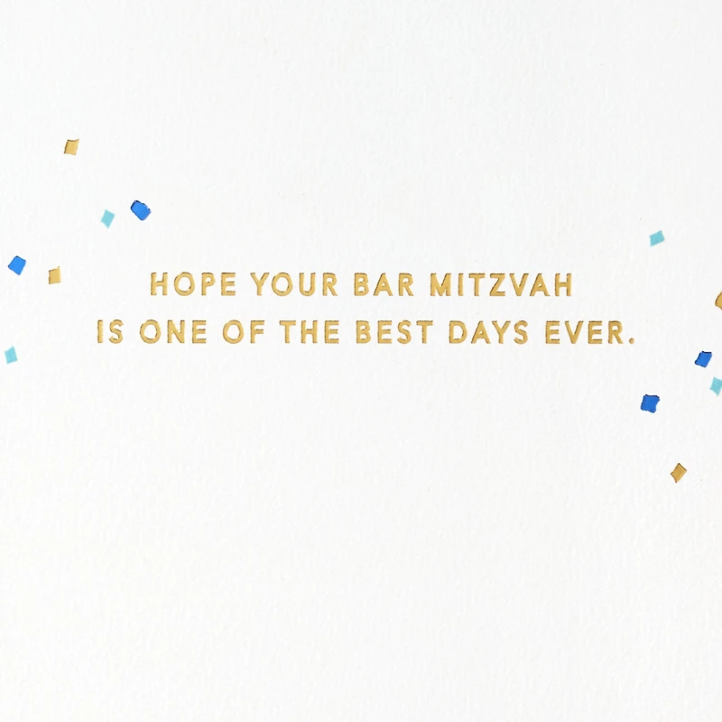 Blue and Gold Confetti Bar Mitzvah Card for only USD 8.59 | Hallmark