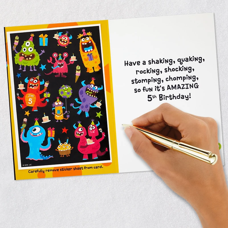 Silly Monsters 5th Birthday Card With Stickers for only USD 4.59 | Hallmark