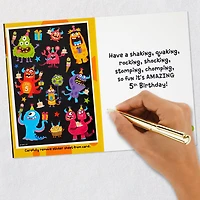 Silly Monsters 5th Birthday Card With Stickers for only USD 4.59 | Hallmark