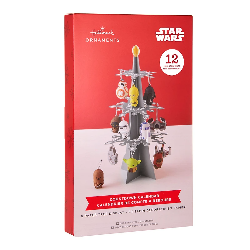 Star Wars™ Hallmark Countdown Calendar Paper Tree Set With 12 Mini Ornaments for only USD 34.99 | Hallmark
