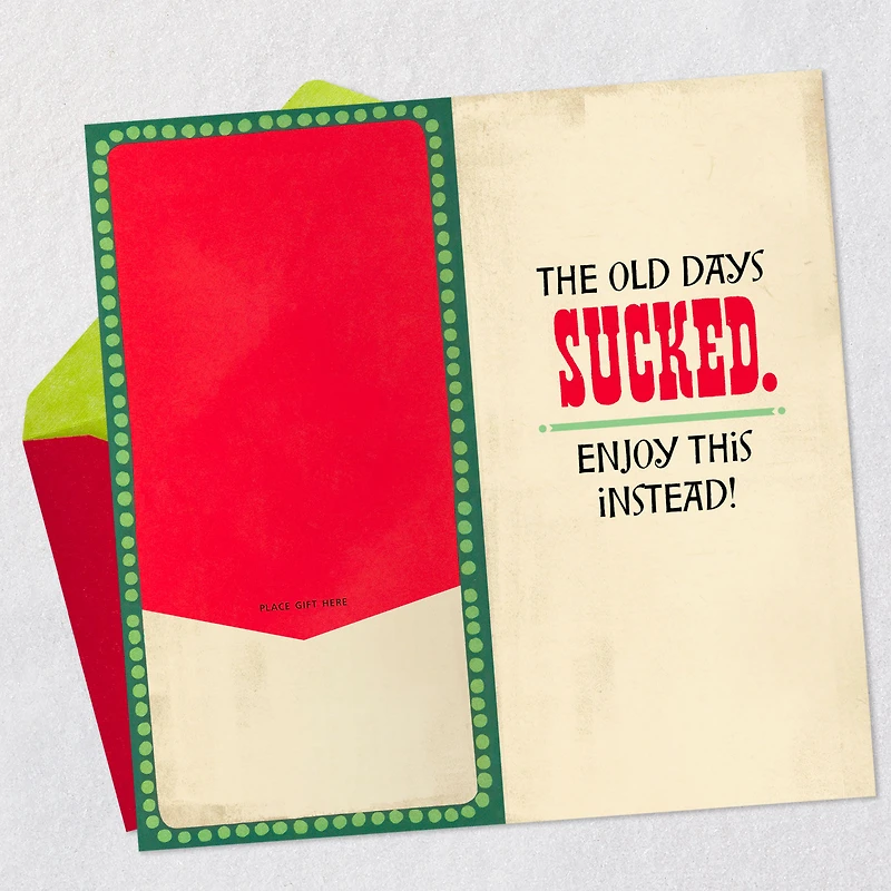 Old Days of Gift-Giving Sucked Funny Money Holder Christmas Card for only USD 2.99 | Hallmark