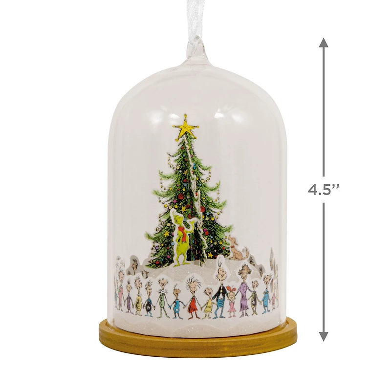Dr. Seuss's How the Grinch Stole Christmas!™ Whoville Christmas Tree Cloche Glass and Paper Hallmark Ornament for only USD 28.99 | Hallmark