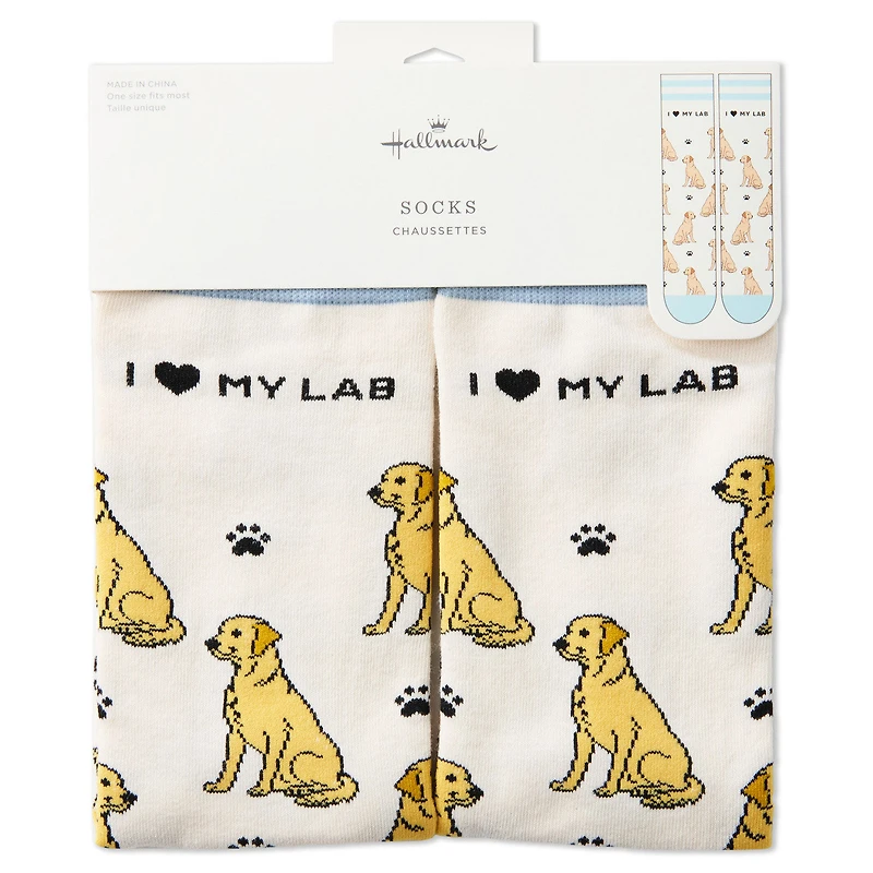 I Love My Yellow Lab Crew Socks for only USD 12.99 | Hallmark