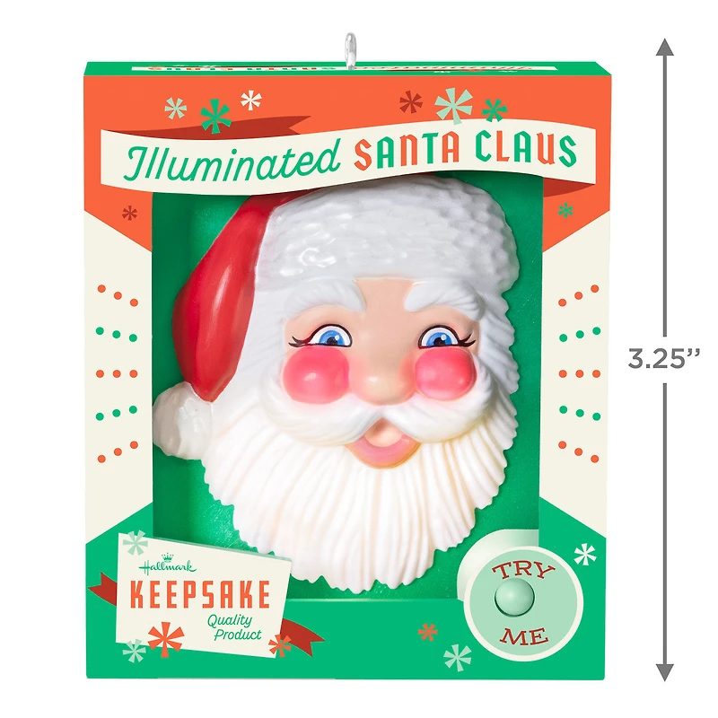 Holly Jolly Santa Ornament With Light for only USD 31.99 | Hallmark
